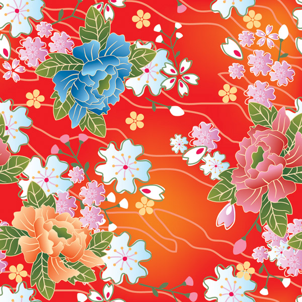 free vector Japanese wind pattern background vector