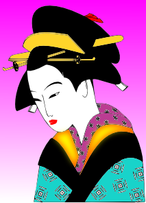 free vector Japanese Woman clip art