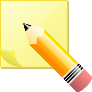 free vector Jeremybennett Sticky Note Pad And Pencil clip art