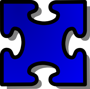 free vector Jigsaw Blue clip art