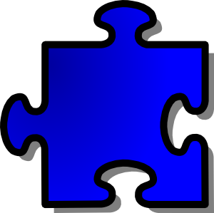 free vector Jigsaw Blue Piece clip art
