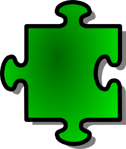 free vector Jigsaw Green clip art
