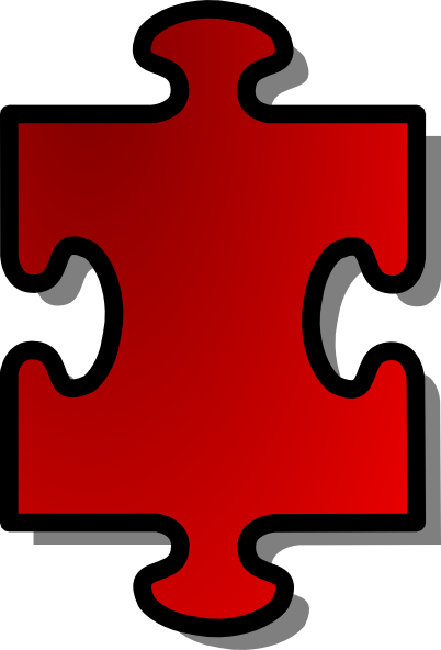 free vector Jigsaw Red 10 clip art