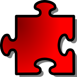 free vector Jigsaw Red Piece clip art