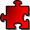 free vector Jigsaw Red Piece clip art