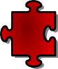 free vector Jigsaw Red Puzzle Piece clip art