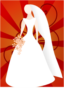 free vector Joelm Red Bride With Sunburst clip art