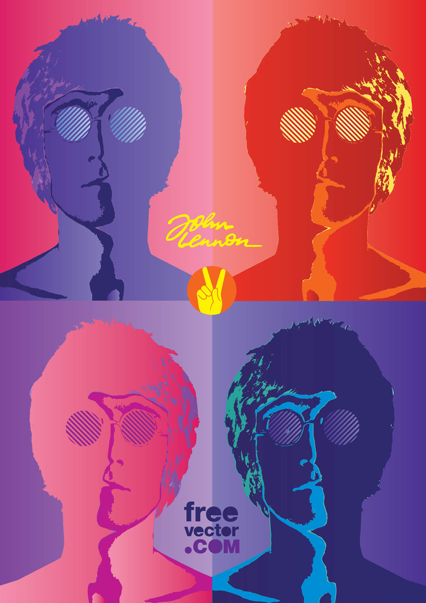 free vector John Lennon Poster
