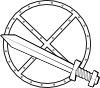 free vector Jonadab Round Sword And Shield clip art