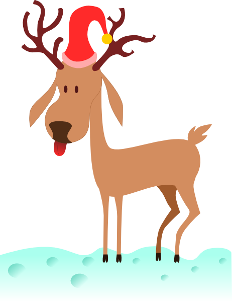 free vector Kablam A Cartoon Reindeer clip art