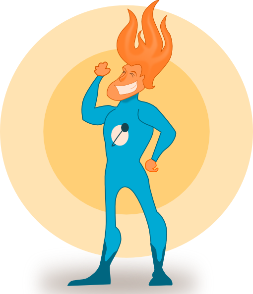 free vector Kablam Super Hero Flame clip art