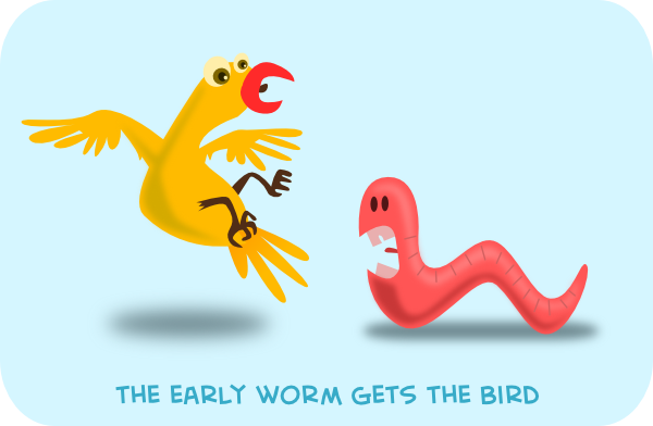 free vector Kablam The Early Worm clip art