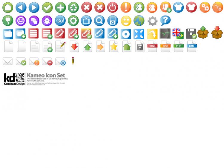 free vector Kameo commonly used web design icons