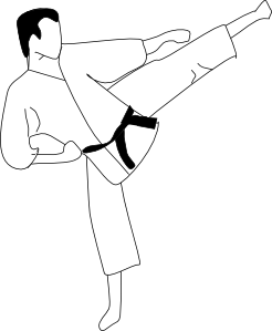 free vector Karate Kick clip art