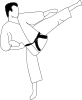 free vector Karate Kick clip art