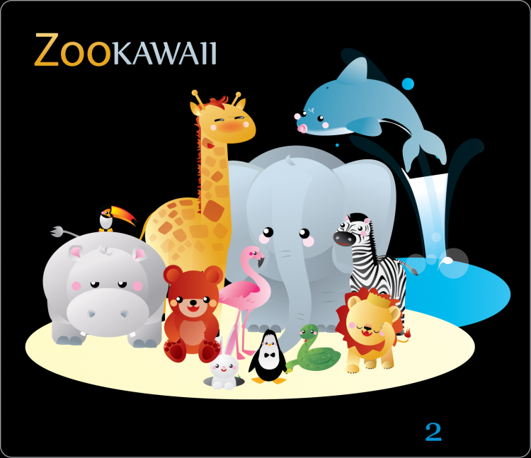 free vector Kawaii zoo