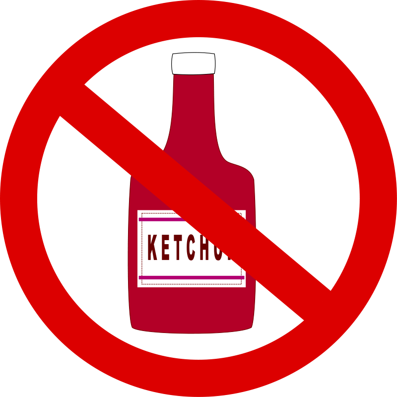 free vector Ketchup forbidden