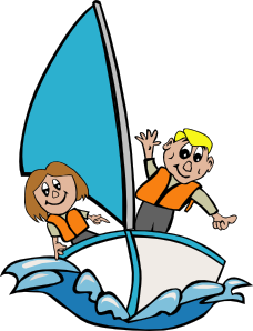 free vector Kids Sailing clip art