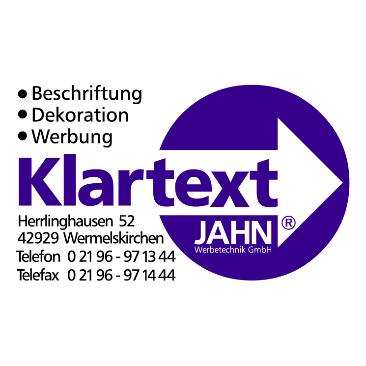 free vector Klartext jahn werbetechnik