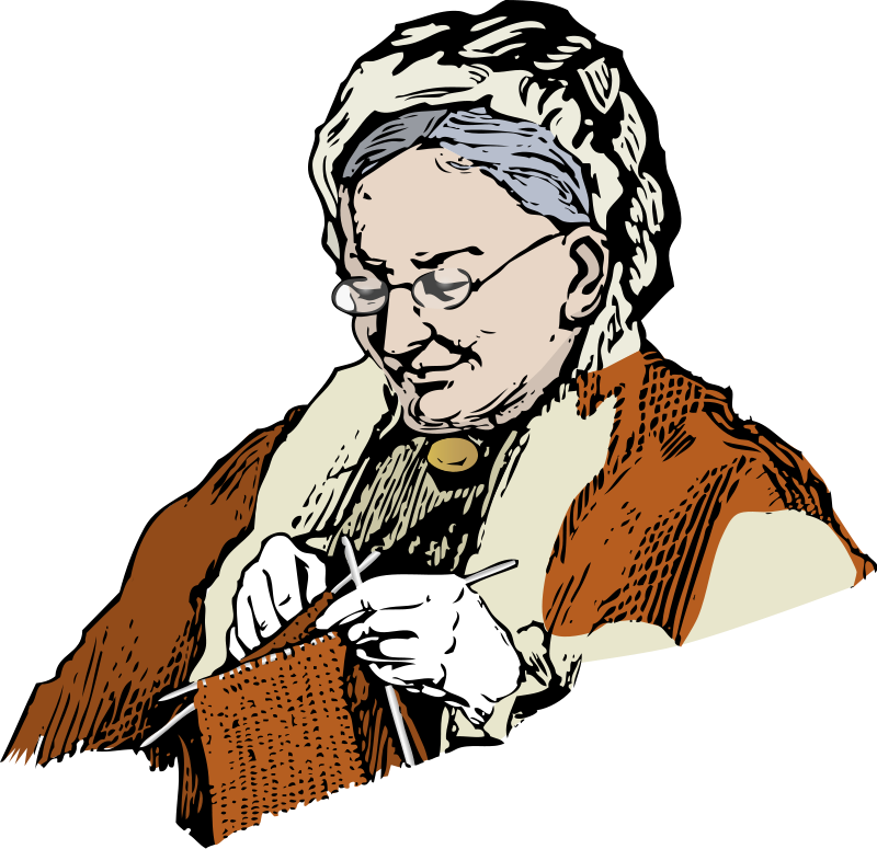 free vector Knitting Granny