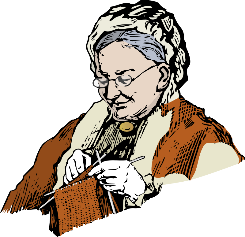 Knitting Granny (100931) Free SVG Download / 4 Vector