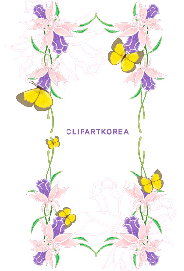 free vector Lace, flowers and butterflies vector material