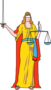 free vector Lady Blind Justice clip art