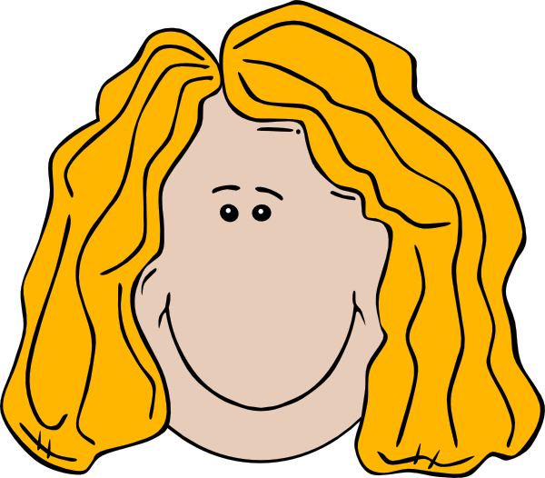 free vector Lady Face Cartoon clip art