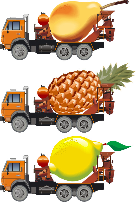 free vector Large automobile Vector material package