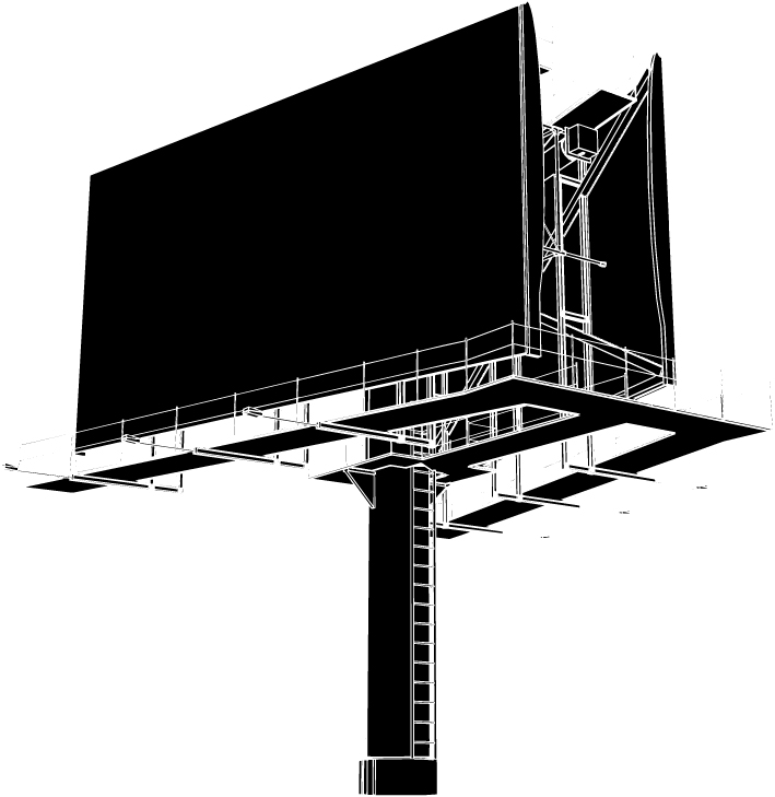 free vector Large outdoor billboards blank vector