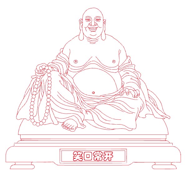 free vector Laughing buddha vector