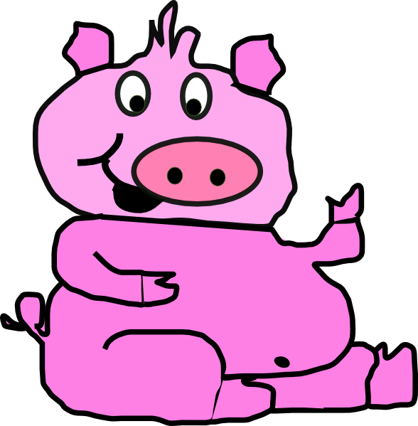 free vector Laughing Pig clip art
