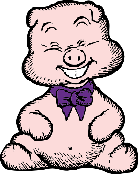 free vector Laughing Pig clip art