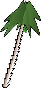 free vector Leaning Palm Tree clip art
