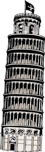 free vector Leaning Tower Of Pisa clip art