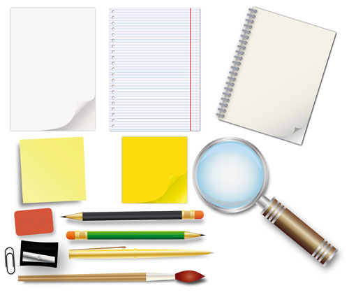 free vector Learning stationery 01 vector