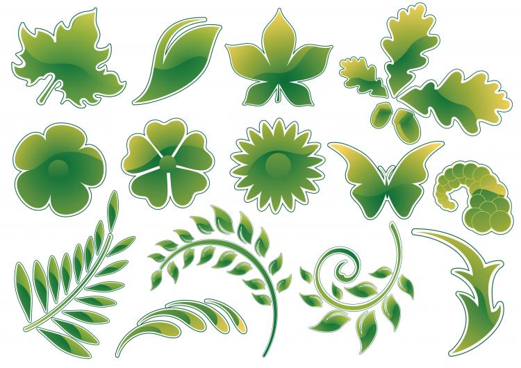 free vector Leaves theme vector