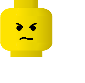 free vector Lego Smiley Angry clip art