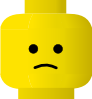 free vector Lego Smiley Sad clip art