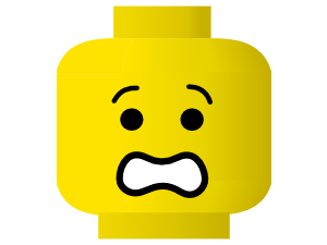 free vector Lego Smiley Scared clip art