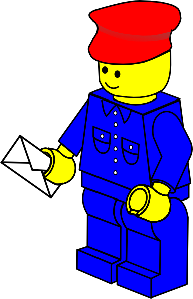 free vector Lego Town Postman clip art