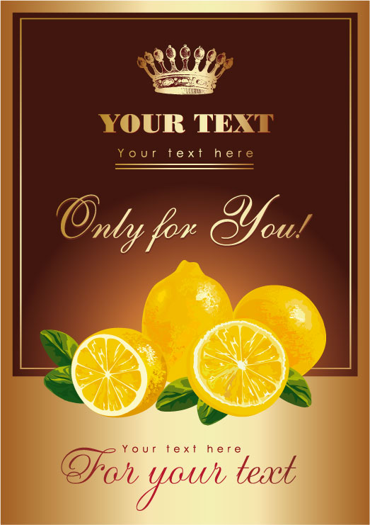 free vector Lemon posters vector material