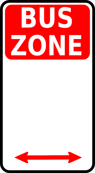 free vector Leomarc Sign Bus Zone clip art