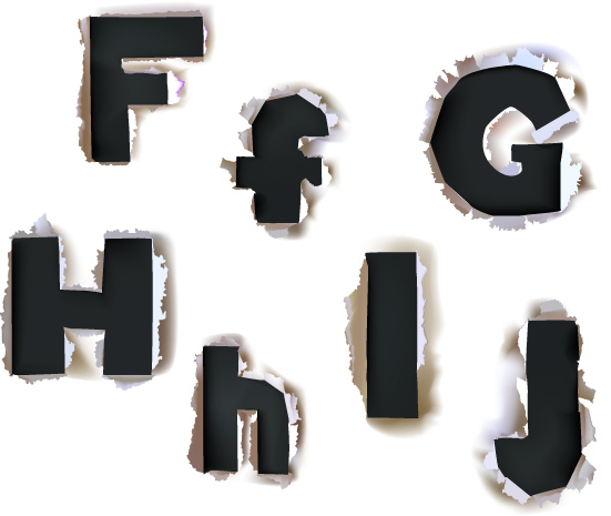 free vector Letter paper tearing effect vector