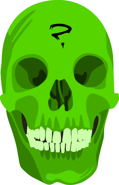 free vector Liakad Green Skull clip art