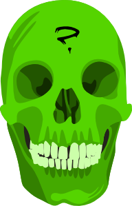free vector Liakad Green Skull clip art