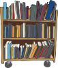 free vector Library Book Cart clip art