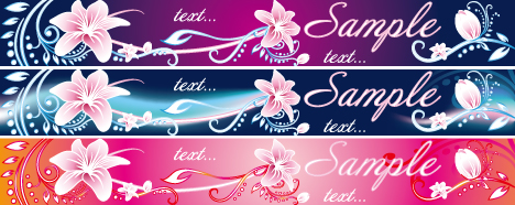 free vector Lily theme banner vector