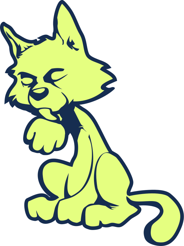 free vector Lime cat