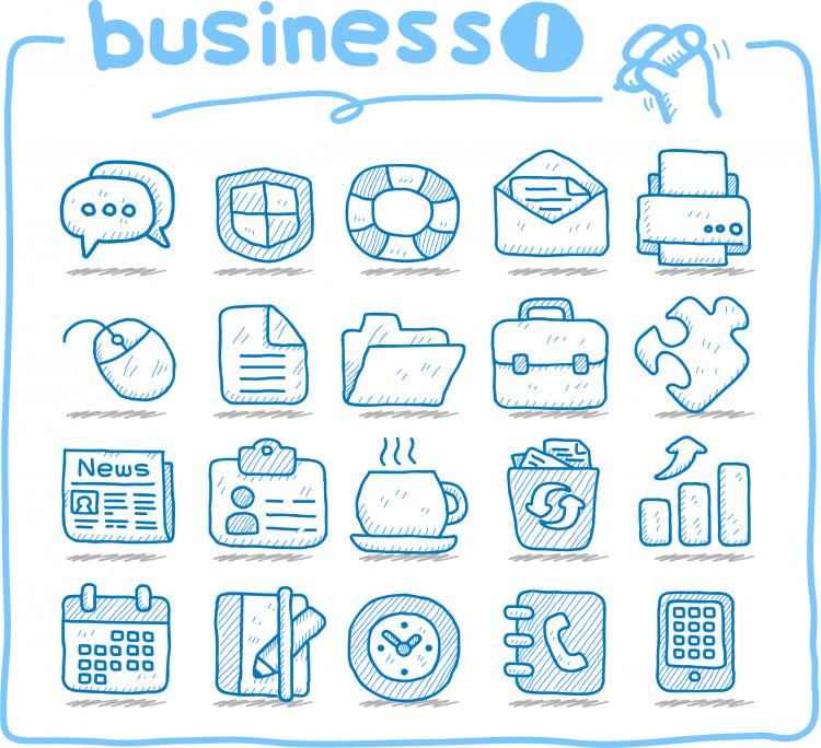 free vector Line art icons vector